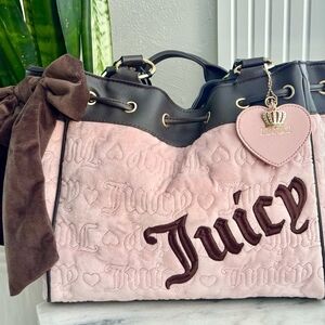 Juicy Couture Pink and Brown Quilt